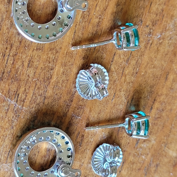 Tanzanian on 925 Sterling Silver Setting Earrings - Picture 5 of 6